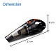 AGARO CV1077 Car Vacuum Cleaner, Portable, Handheld,12V DC /110W, 4.5KPA Power Socket, 14.7ft Long Cord, Stainless Steel Filter, Black