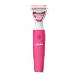 AGARO FT-2001 Female Electric Trimmer/Shaver for Arms, Legs, Body & Bikini Area, Hair Removal, Electric Trimmer for Women, Pink