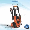 AGARO Grand High Pressure Washer, 1500 Watts, 110 Bars, 6.5L/Min Flow Rate, 5 Meters Outlet Hose,Upright Design with Wheel, for Car,Bike and Home Cleaning Purpose, Free Turbo Nozzle, Black and Orange AGARO Grand High Pressure Washer, 1500 Watts, 110 Bars, 6.5L/Min Flow Rate, 5 Meters Outlet Hose,Upright Design with Wheel, for Car,Bike and Home Cleaning Purpose, Free Turbo Nozzle, Black and Orange