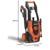AGARO Grand High Pressure Washer, 1500 Watts, 110 Bars, 6.5L/Min Flow Rate, 5 Meters Outlet Hose,Upright Design with Wheel, for Car,Bike and Home Cleaning Purpose, Free Turbo Nozzle, Black and Orange AGARO Grand High Pressure Washer, 1500 Watts, 110 Bars, 6.5L/Min Flow Rate, 5 Meters Outlet Hose,Upright Design with Wheel, for Car,Bike and Home Cleaning Purpose, Free Turbo Nozzle, Black and Orange