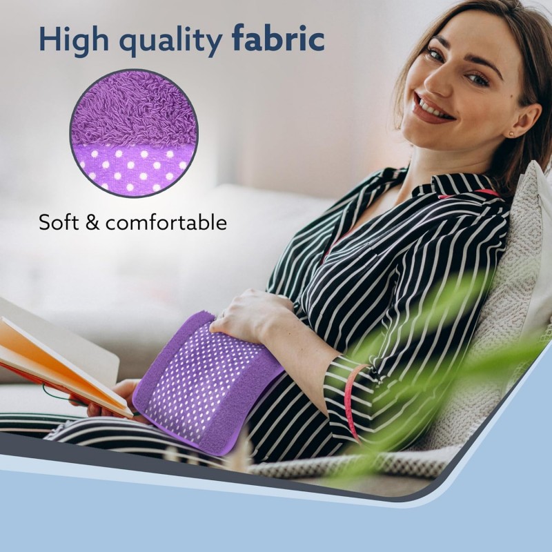 AGARO Hot Water Bag HB361, Heating Bag for Pain Relief & Muscle Stiffness. Electric Heating Pad, Heating Pouch, Hot Water Bottle Bag, Soft Fabric, Fast Heating, Leak Proof