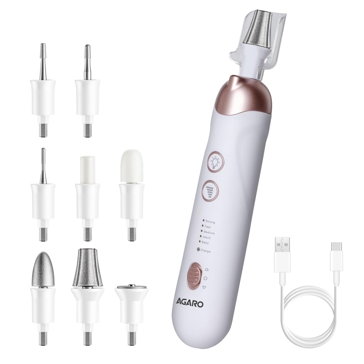 AGARO Prima Nail Drill & Polisher, Professional Nail Care at Home, Electric Nail Polisher, Manicure & Pedicure,