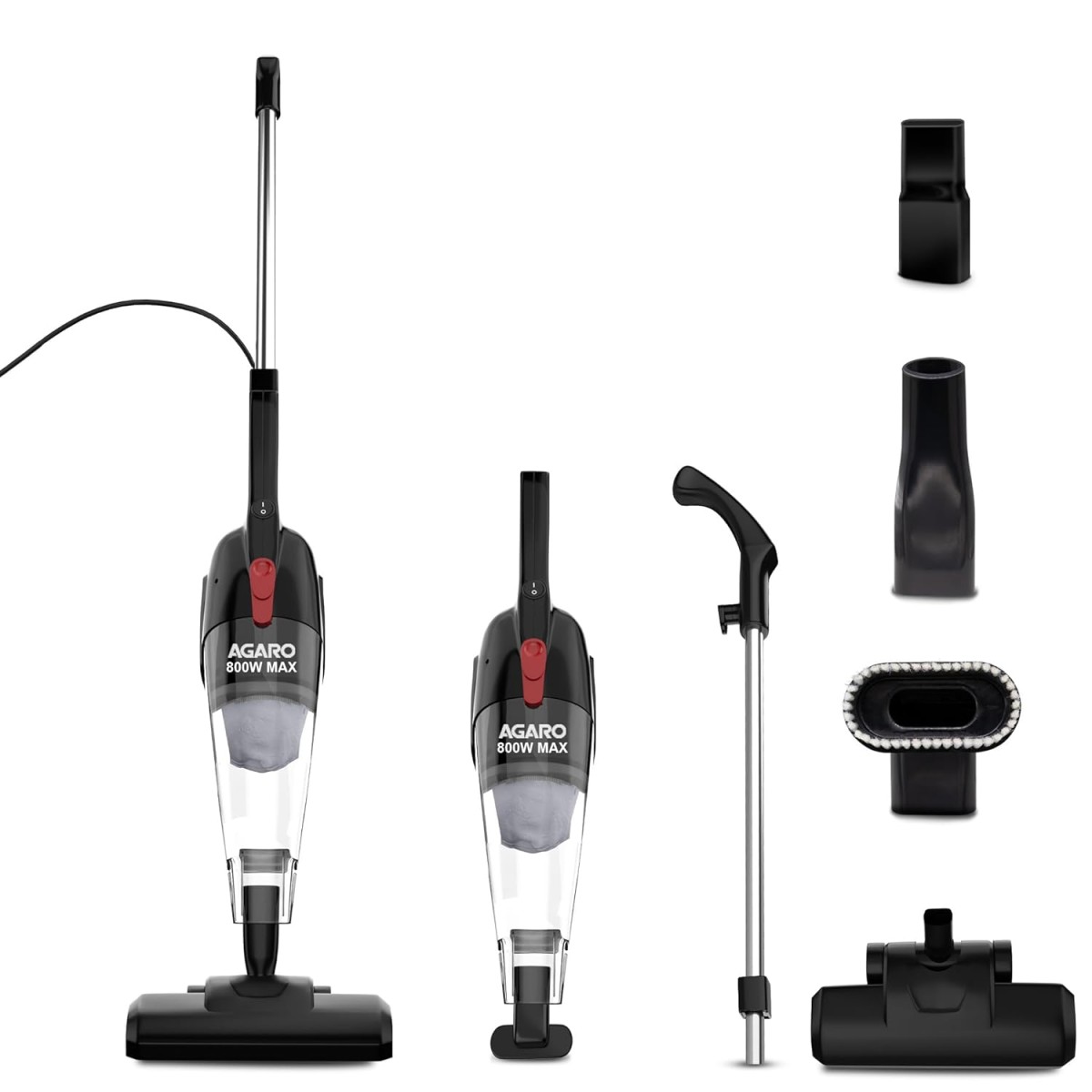 AGARO Regal Plus Upright Vacuum Cleaner, 2-in-1, Handheld & Stick, Dry Vacuuming, for Home Use.
