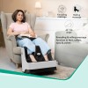 AGARO Relaxing Foot & Calf Massager Machine with Rolling & Kneading Functions for Muscle Relaxation & Improving Blood Circulation, Suitable Home Usage (White).