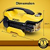 AGARO Supreme Plus Pressure Washer, Car Washer, 2200 Watts Motor, 8L/Min Flow Rate, 140 Bars, Adjustable Pressure Regulator, 8M Outlet Hose, 4M Power Cord, Car, Bike & Home Cleaning, Yellow