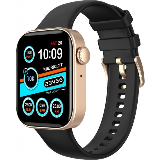  Fire-Boltt Ring 2 Smartwatch (Gold Strap, Free Size)