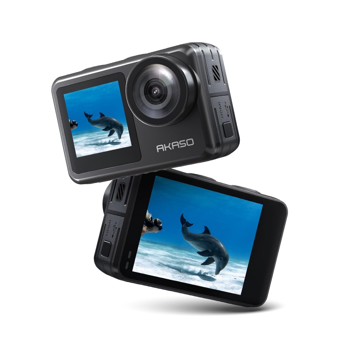 AKASO Brave 7 LE 4K30FPS Action Camera - 131ft Waterproof Camera with Touch Screen Advanced EIS Remote Control 2.0 Zoom Underwater Camera Support External Mic, Black