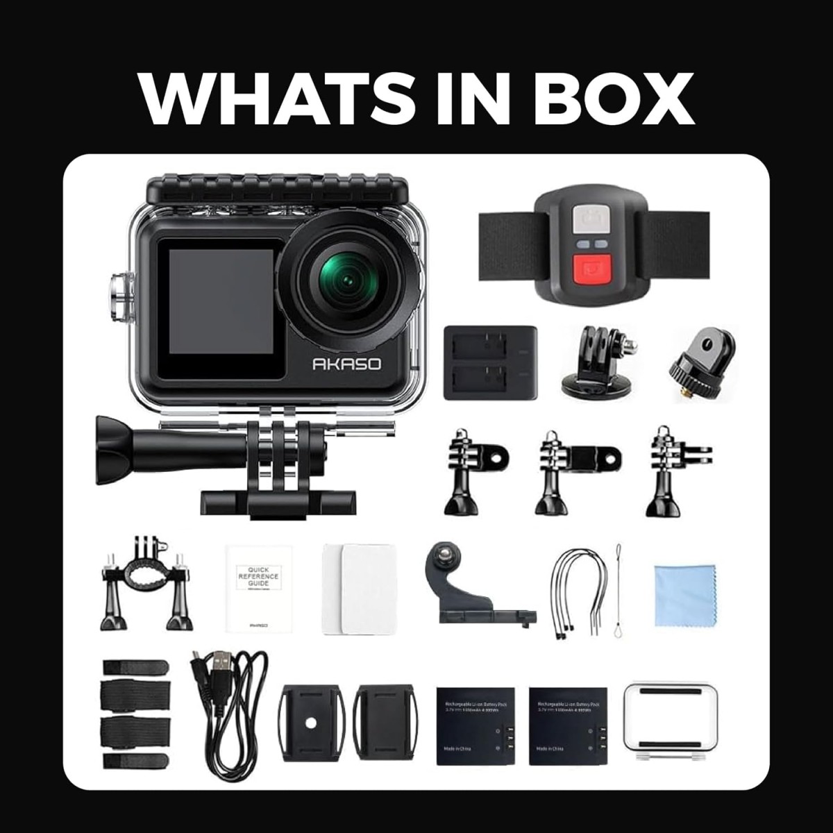 AKASO Brave 7 LE 4K30FPS Action Camera - 131ft Waterproof Camera with Touch Screen Advanced EIS Remote Control 2.0 Zoom Underwater Camera Support External Mic, Black