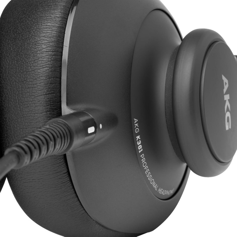 AKG K361 Over-Ear, Closed-Back, Foldable Studio Wired Headphones (Black)
