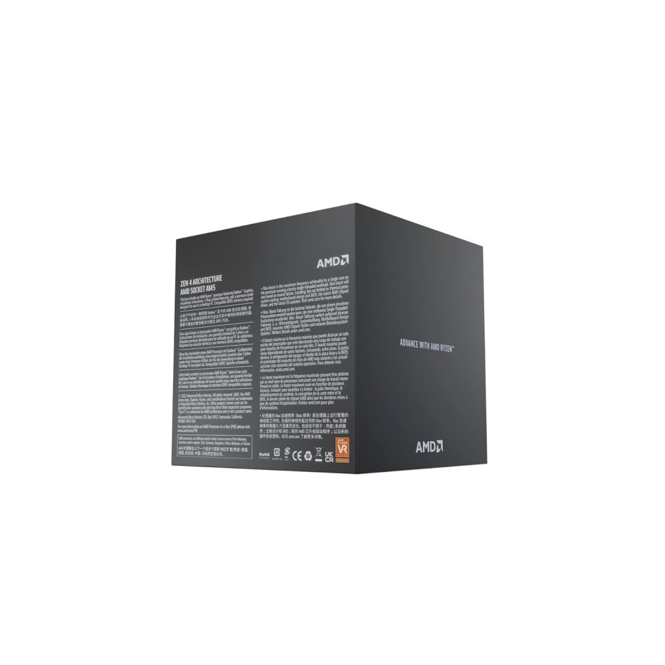AMD 7000 Series Ryzen 7 7700 Desktop Processor 8 cores 16 Threads 40 MB Cache 3.8 GHz Upto 5.3 GHz AM5 Socket (100-100000592BOX)