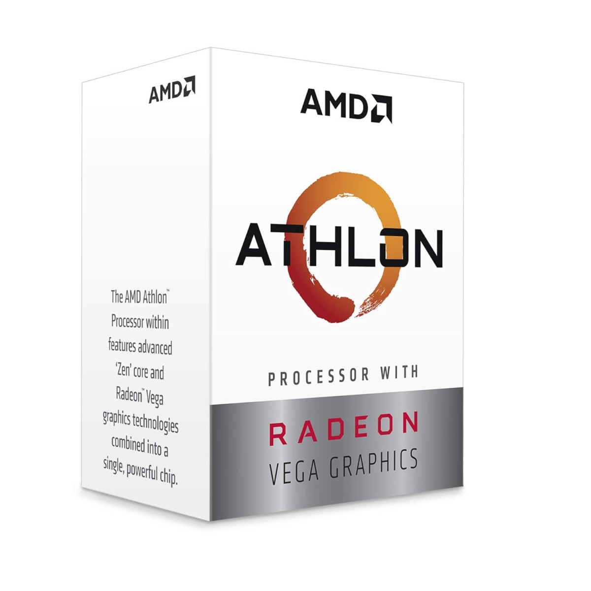 AMD Athlon 3000G with Radeon Vega 3 Graphics Dual Core 4 Threads 3.5GHz Unlocked Desktop Processor(YD3000C6FHBOX)