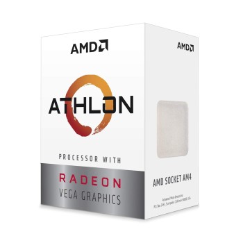 AMD Athlon 3000G with Radeon Vega 3 Graphics Dual Core 4 Threads 3.5GHz Unlocked Desktop Processor(YD3000C6FHBOX)