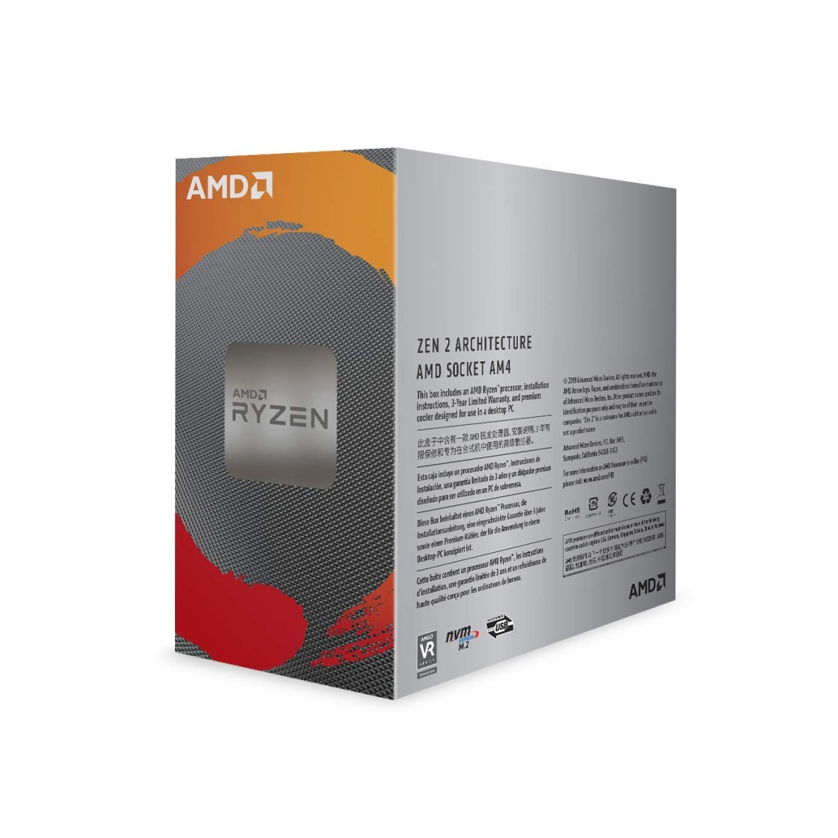 AMD Ryzen 5 3600 Desktop Processor 6 Cores up to 4.2 GHz 35MB Cache AM4 Socket (100-000000031)