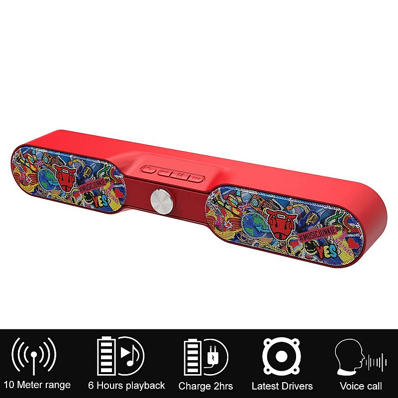 Ant Audio Treble X 1000 10 Watt Truly Wireless Bluetooth Outdoor Speaker Red