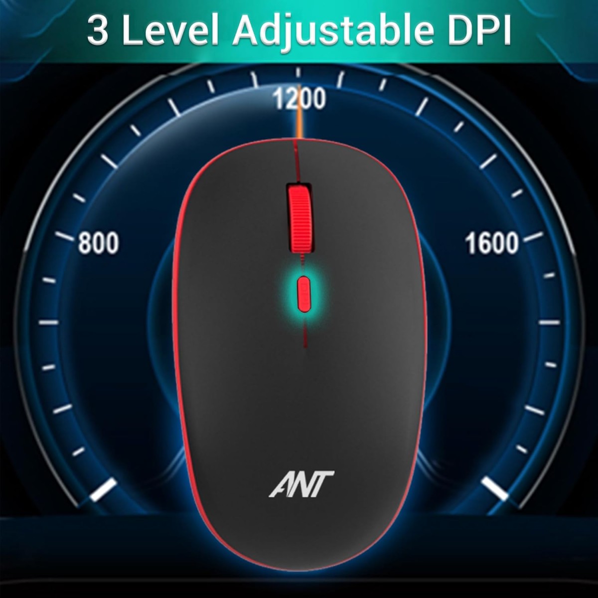 ANT WK200 Nano Wireless Keyboard and Mouse Combo, 2.4 GHz Wireless, Spill-Resistant Design, 9 Multimedia Keys, Upto1600 DPI High Precision,