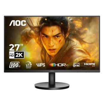 AOC Q27B3S2 Gaming Monitor 27 inch 2560 x 1440 Quad HD IPS Panel, 100Hz Refresh Rate, 1ms Responsre Time, Eye Care, Adaptive Sync, 178° Wide Viewing Angle, HDMI 1.4b Display Port 1.2a Connectivity AOC Q27B3S2 Gaming Monitor 27 inch 2560 x 1440 Quad HD IPS Panel, 100Hz Refresh Rate, 1ms Responsre Time, Eye Care, Adaptive Sync, 178° Wide Viewing Angle, HDMI 1.4b Display Port 1.2a Connectivity