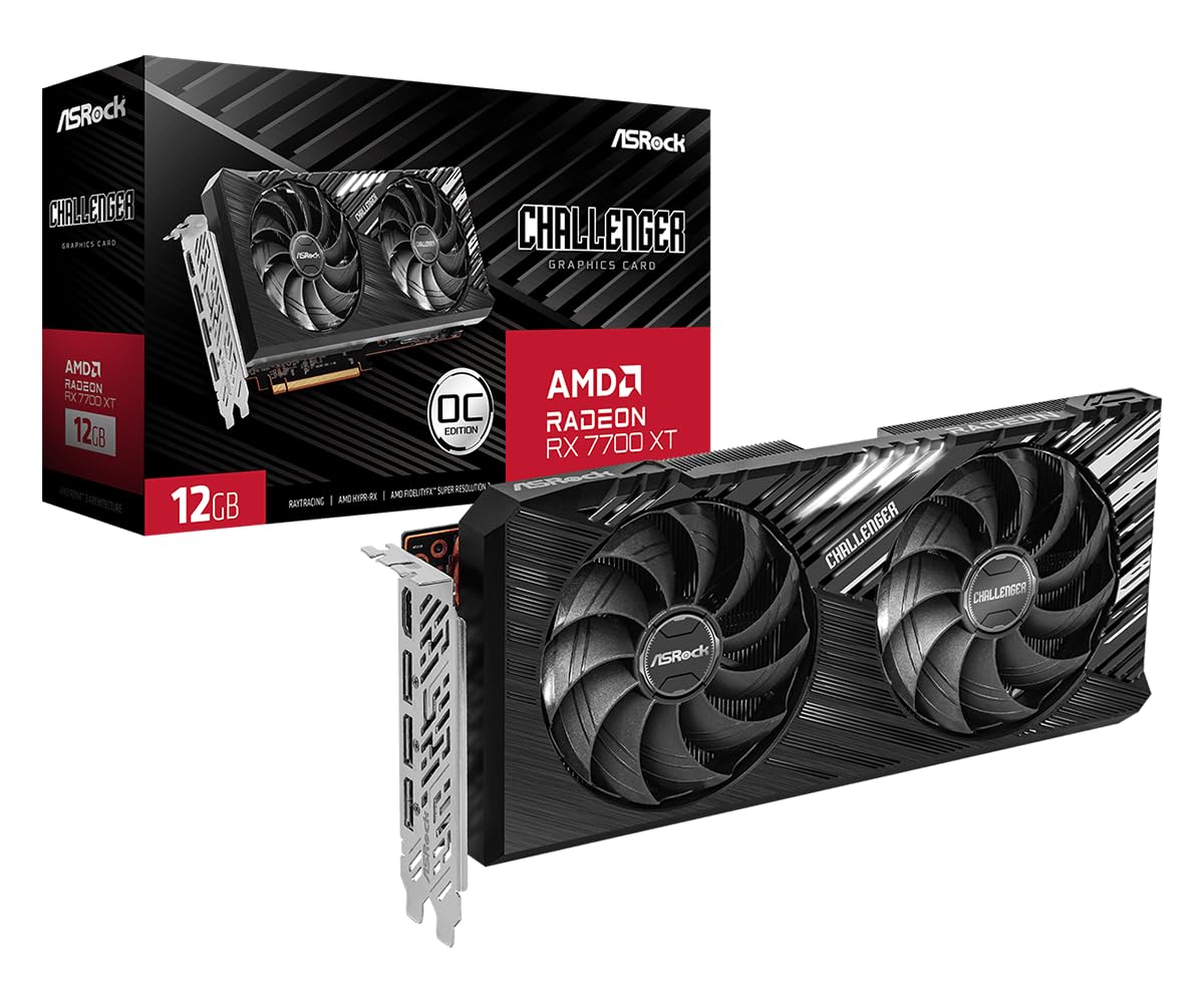 ASRock AMD Radeon Rx 7700 Xt Pci_E_X16 Challenger Gddr6 12Gb Oc