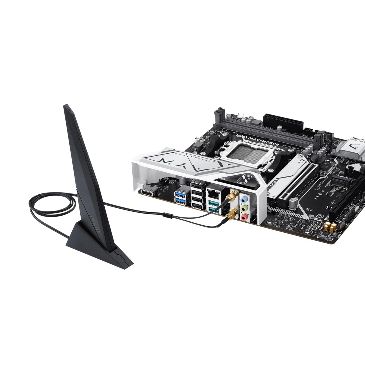 ASUS B650M-AYW WiFi AMD B650 Micro-ATX Motherboard with DDR5, PCIe 5.0 M.2 Support, HDMI, Realtek 2.5Gb Ethernet, Wi-Fi 6, Rear USB 10Gbps Ports, Front USB 5Gbps Type-C, SATA 6 Gbps