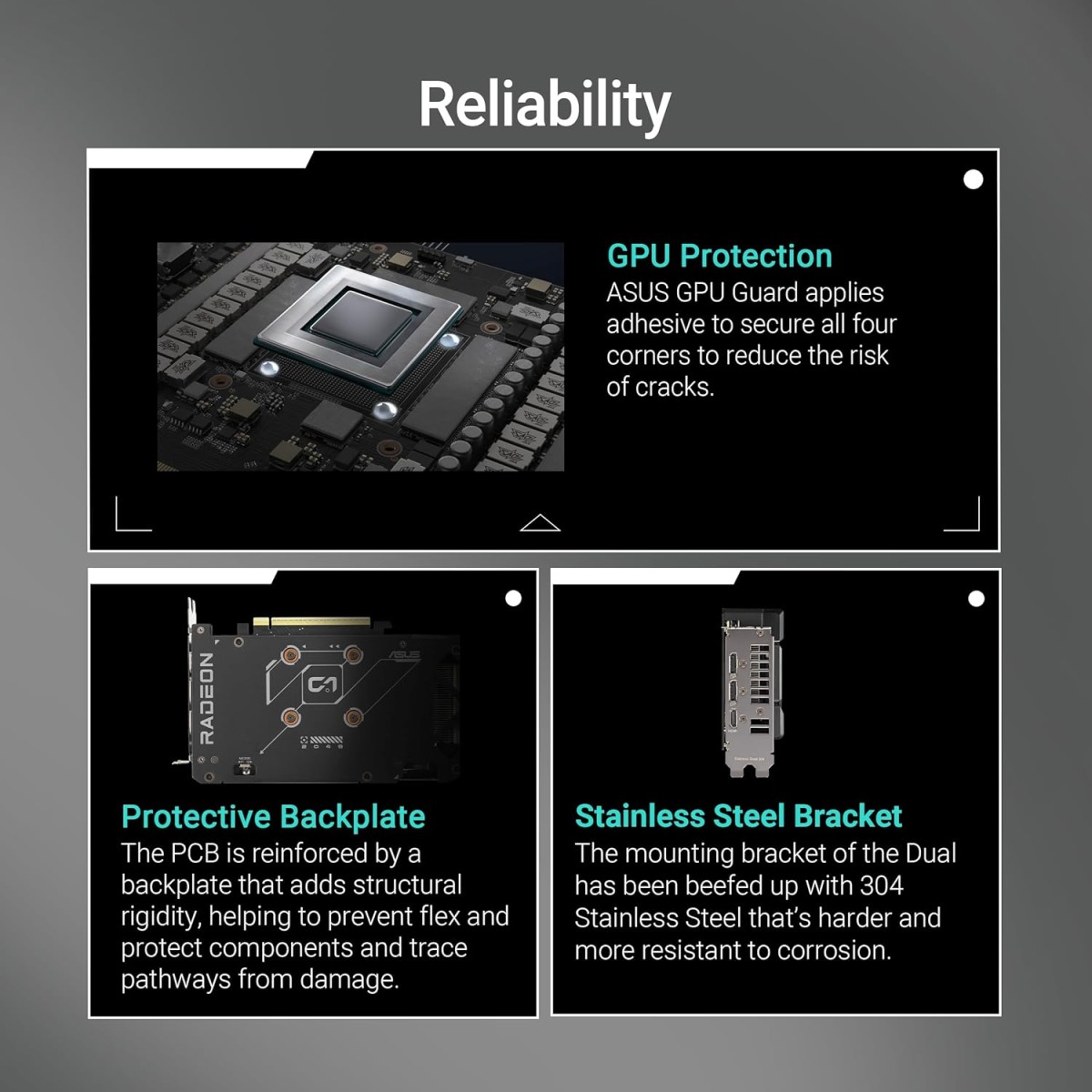 ASUS Dual Radeon RX 9060 XT 8GB GDDR7 Graphics Card, PCIe 5.0, HDMI 2.1b, DisplayPort 2.1a, 2.5-Slot Design, Axial-tech Fan Design, 0dB Technology ASUS Dual Radeon RX 9060 XT 8GB GDDR7 Graphics Card, PCIe 5.0, HDMI 2.1b, DisplayPort 2.1a, 2.5-Slot Design, Axial-tech Fan Design, 0dB Technology