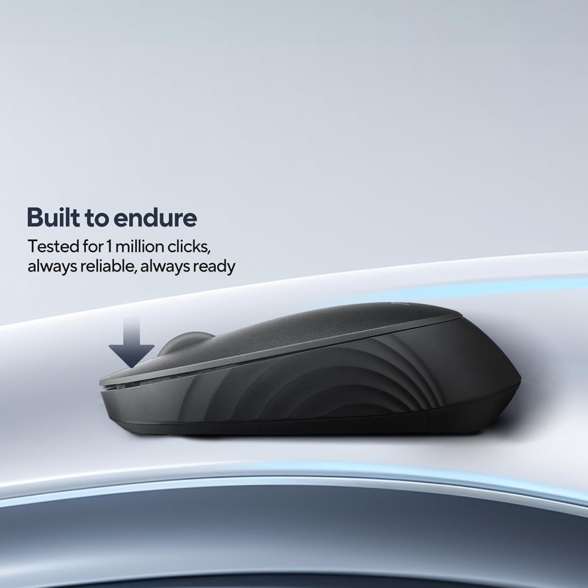 ASUS MW105 Multi-Device Wireless Bluetooth Silent Mouse, Adjustable DPI, Ambidextrous Shape, Connects Upto 3 Devices, Optical Tracking, Compatible with PC/Laptop- (Black) 48 Grams, 3 Year Warranty