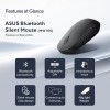 ASUS MW105 Multi-Device Wireless Bluetooth Silent Mouse, Adjustable DPI, Ambidextrous Shape, Connects Upto 3 Devices, Optical Tracking, Compatible with PC/Laptop- (Black) 48 Grams, 3 Year Warranty