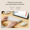 ASUS Marshmallow Kw100 Keyboard, Supports Up to 3 Devices, 1.6Mm Key Travel, Scissor Keys, Compact & Lightweight Keyboard, Bluetooth (Color - Oat Milk) ASUS Marshmallow Kw100 Keyboard, Supports Up to 3 Devices, 1.6Mm Key Travel, Scissor Keys, Compact & Lightweight Keyboard, Bluetooth (Color - Oat Milk)