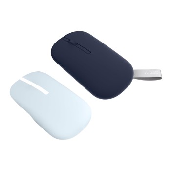 ASUS Marshmallow MD100 /Adj. DPI,2 in 1 Color with Swappable Magnetic top,Silent Wireless Ambidextrous Optical Mouse with Bluetooth (Quite Blue, Solar Blue)