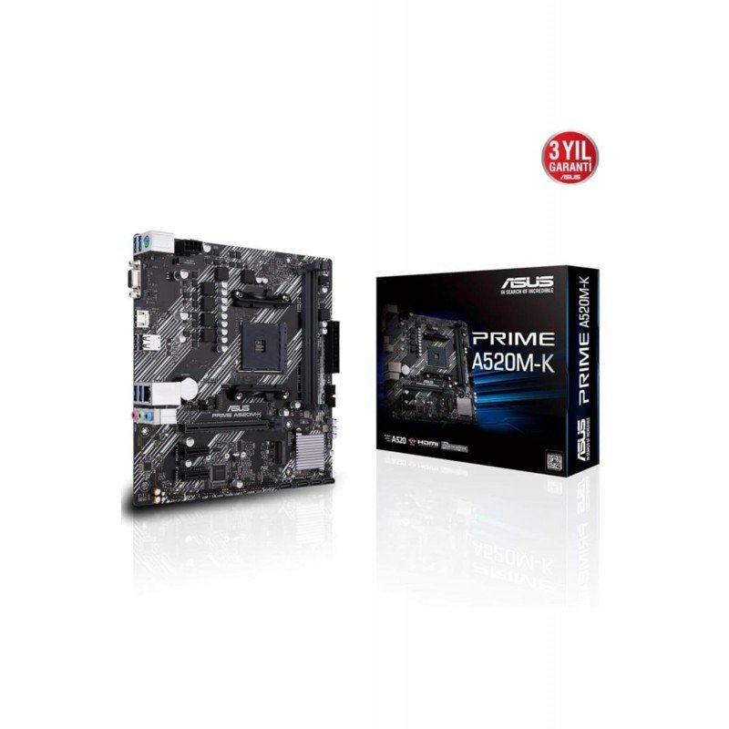ASUS Prime A520M-K (AMD AM4 DDR4 Socket for AMD Ryzen 5000/5000 G/ 4000 G/ 3000) Micro ATX Motherboard with M.2 Support 1Gb Ethernet HDMI/D-Sub SATA 6Gbps and USB 3.2 Gen 1 Type-A ASUS Prime A520M-K (AMD AM4 DDR4 Socket for AMD Ryzen 5000/5000 G/ 4000 G/ 3000) Micro ATX Motherboard with M.2 Support 1Gb Ethernet HDMI/D-Sub SATA 6Gbps and USB 3.2 Gen 1 Type-A