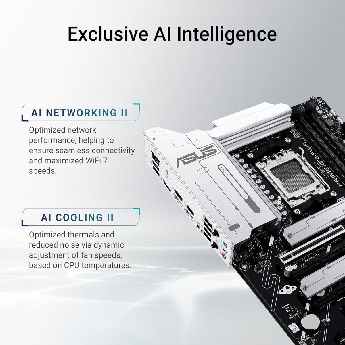 ASUS Prime X870-P WiFi Motherboard Socket AM5 (AMD, ATX, PCIe 5.0, DDR5, 14+2+1 Power Stages, 4X M.2, WiFi 7, 2.5 GB Ethernet, USB-C 40 Gbps) ASUS Prime X870-P WiFi Motherboard Socket AM5 (AMD, ATX, PCIe 5.0, DDR5, 14+2+1 Power Stages, 4X M.2, WiFi 7, 2.5 GB Ethernet, USB-C 40 Gbps)