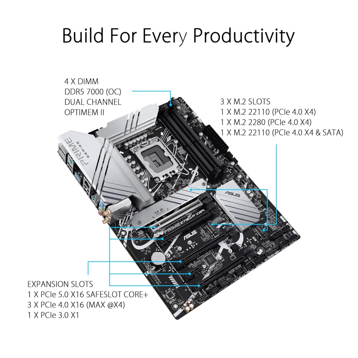 ASUS Prime Z790-P WiFi Lga 1700(Intel 13Th &12Th Gen) ATX Motherboard (Pcie 5.0,Ddr5,14+1 Power Stages,3X M.2,WiFi 6,Bluetooth V5.2,2.5Gb LAN, Front Panel USB 3.2 Gen 2 Type-C, Thunderbolt 4/Usb4) ASUS Prime Z790-P WiFi Lga 1700(Intel 13Th &12Th Gen) ATX Motherboard (Pcie 5.0,Ddr5,14+1 Power Stages,3X M.2,WiFi 6,Bluetooth V5.2,2.5Gb LAN, Front Panel USB 3.2 Gen 2 Type-C, Thunderbolt 4/Usb4)