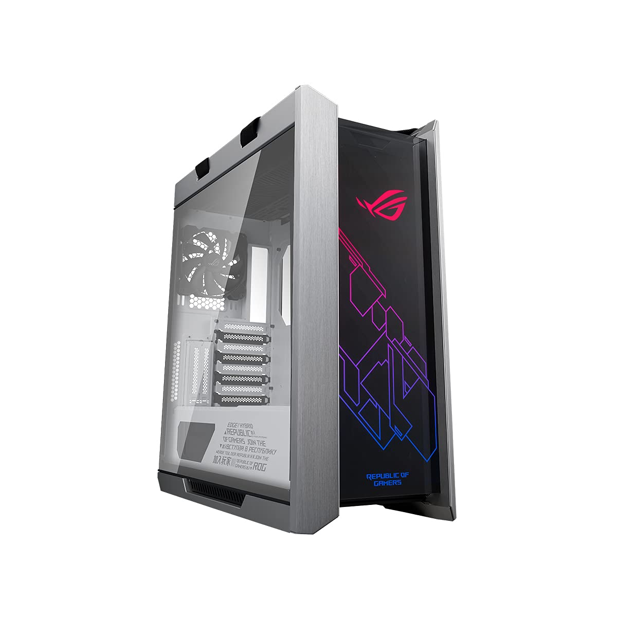Asus ROG Strix Helios GX601 RGB Mid-Tower Computer Case for up to EATX Motherboards with USB 3.1 Front Panel, Smoked Tempered Glass, Brushed Aluminum