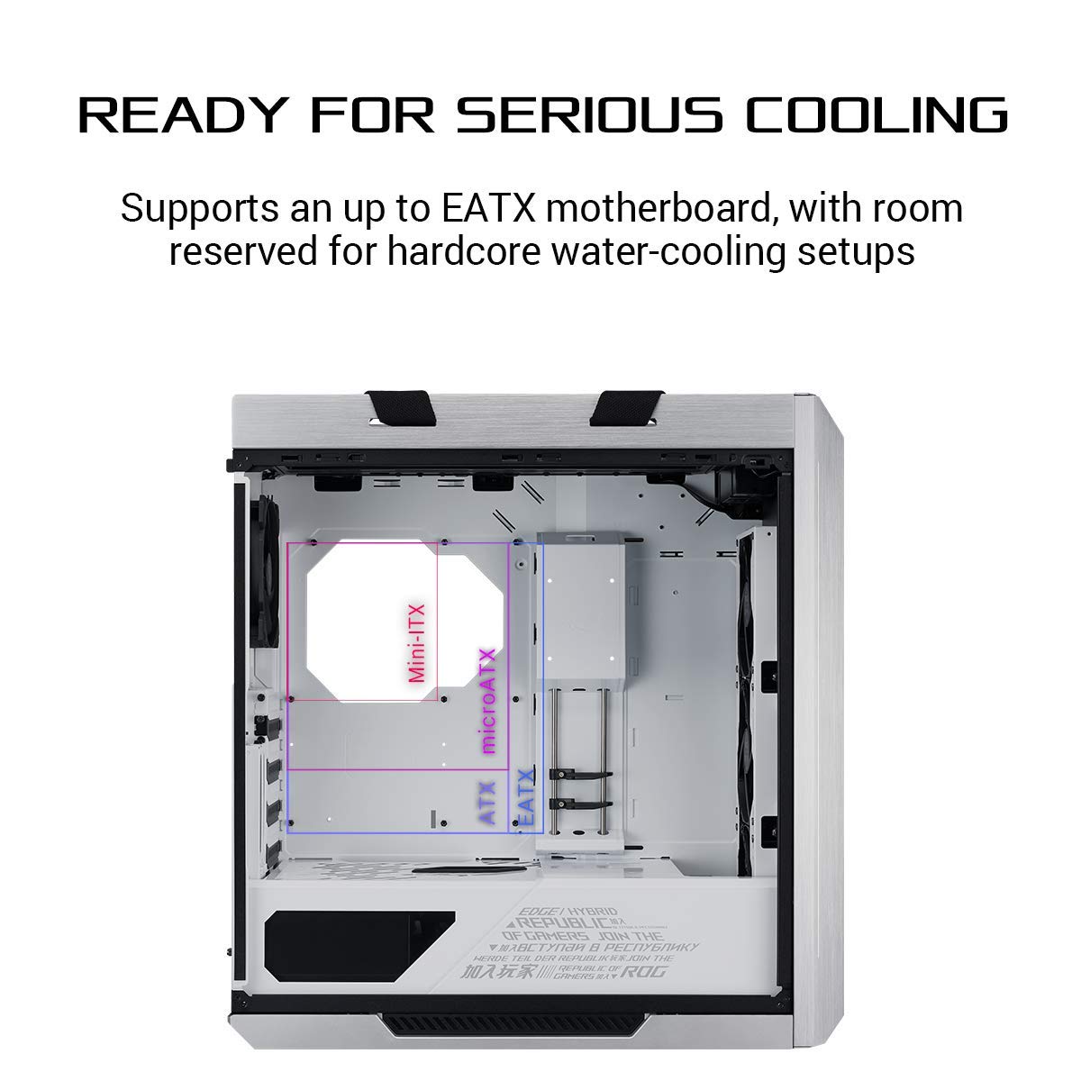 Asus ROG Strix Helios GX601 RGB Mid-Tower Computer Case for up to EATX Motherboards with USB 3.1 Front Panel, Smoked Tempered Glass, Brushed Aluminum