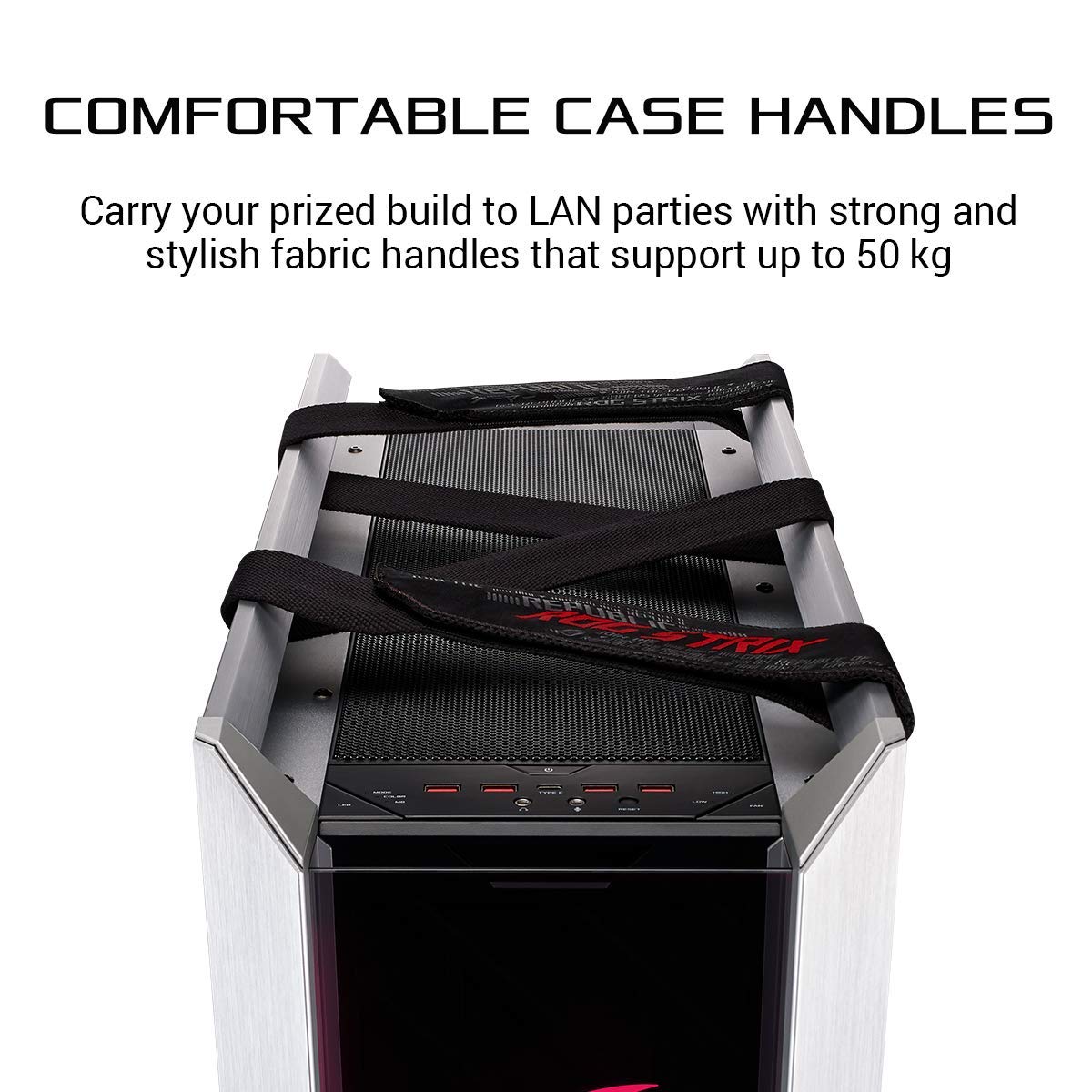 Asus ROG Strix Helios GX601 RGB Mid-Tower Computer Case for up to EATX Motherboards with USB 3.1 Front Panel, Smoked Tempered Glass, Brushed Aluminum