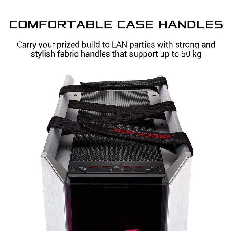 Asus ROG Strix Helios GX601 RGB Mid-Tower Computer Case for up to EATX Motherboards with USB 3.1 Front Panel, Smoked Tempered Glass, Brushed Aluminum Asus ROG Strix Helios GX601 RGB Mid-Tower Computer Case for up to EATX Motherboards with USB 3.1 Front Panel, Smoked Tempered Glass, Brushed Aluminum