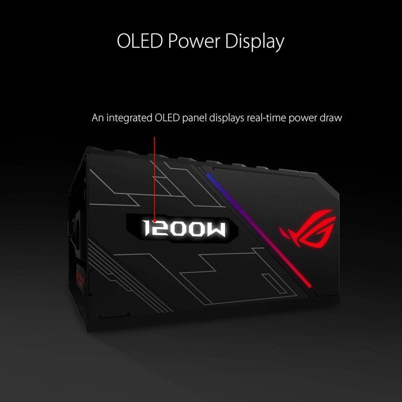 ASUS ROG Thor 1200 Certified 1200W Fully-Modular RGB Power Supply with LiveDash OLED Panel, 80 Plus Platinum (ROG-THOR-1200P) ASUS ROG Thor 1200 Certified 1200W Fully-Modular RGB Power Supply with LiveDash OLED Panel, 80 Plus Platinum (ROG-THOR-1200P)