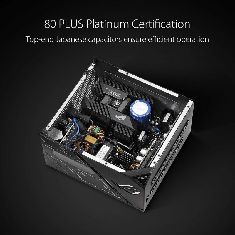 ASUS ROG Thor 1200 Certified 1200W Fully-Modular RGB Power Supply with LiveDash OLED Panel, 80 Plus Platinum (ROG-THOR-1200P) ASUS ROG Thor 1200 Certified 1200W Fully-Modular RGB Power Supply with LiveDash OLED Panel, 80 Plus Platinum (ROG-THOR-1200P)
