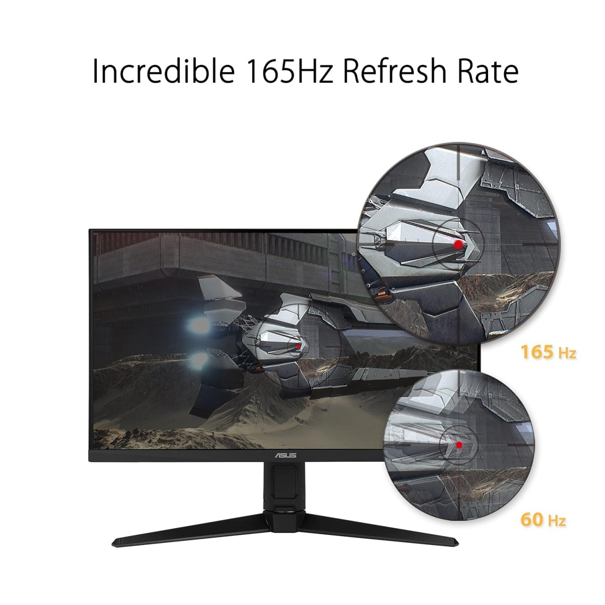 ASUS TUF Gaming 23.8 inch 1080P Monitor (VG247Q1A) - Full HD, 165Hz (Supports 144Hz), 1ms, Extreme Low Motion Blur, Adaptive-sync, FreeSync Premium, Shadow Boost, Speakers, Eye Care, HDMI, DisplayPort ASUS TUF Gaming 23.8 inch 1080P Monitor (VG247Q1A) - Full HD, 165Hz (Supports 144Hz), 1ms, Extreme Low Motion Blur, Adaptive-sync, FreeSync Premium, Shadow Boost, Speakers, Eye Care, HDMI, DisplayPort