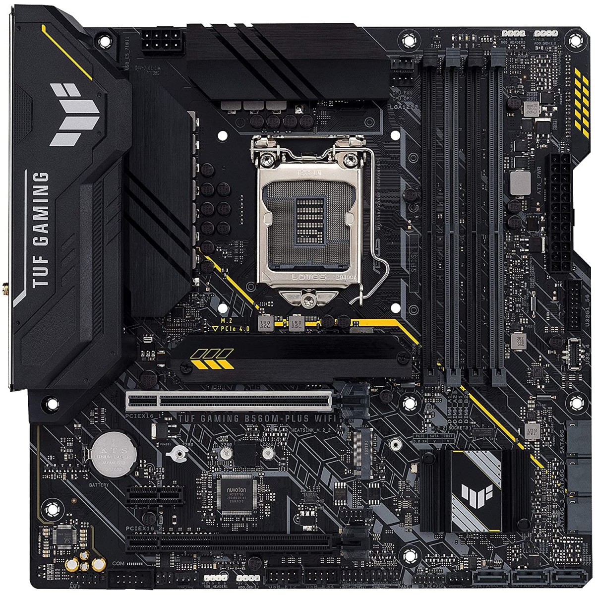 ASUS TUF Gaming B560M-PLUS WiFi LGA1200 (Intel11th/10th Gen) Micro ATX Gaming Motherboard (PCIe 4.0, 2X M.2 Slots,8+1 Power Stages, 2.5Gb LAN, WiFi 6, USB 3.2 Type-C, Thunderbolt 4 Support) ASUS TUF Gaming B560M-PLUS WiFi LGA1200 (Intel11th/10th Gen) Micro ATX Gaming Motherboard (PCIe 4.0, 2X M.2 Slots,8+1 Power Stages, 2.5Gb LAN, WiFi 6, USB 3.2 Type-C, Thunderbolt 4 Support)