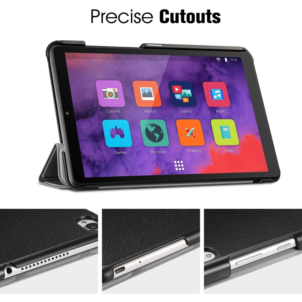 ATF Ultra Sleek Smart Flip Case Cover for Lenovo Tab M8 HD/M8 2nd Gen FHD TB-8505F TB-8505X TB-8705F Tablet