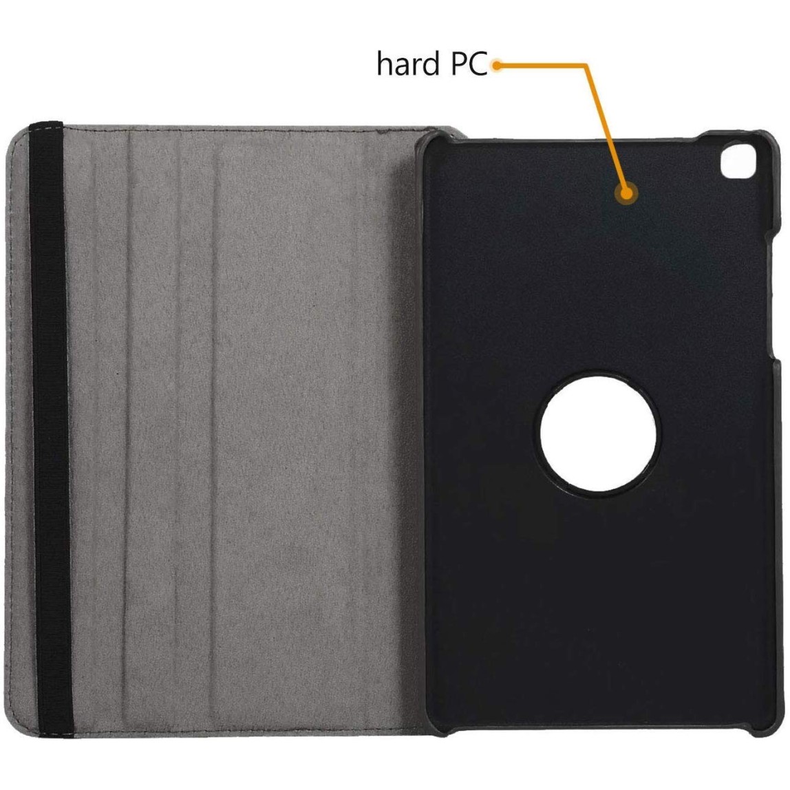 Aboutthefit 360 Degrees Rotate Pu Leather Stand Flip Cover for Tablets Samsung Galaxy Tab A 2019 8.0 Inches Inches Sm-T290/T295 (Black) Aboutthefit 360 Degrees Rotate Pu Leather Stand Flip Cover for Tablets Samsung Galaxy Tab A 2019 8.0 Inches Inches Sm-T290/T295 (Black)