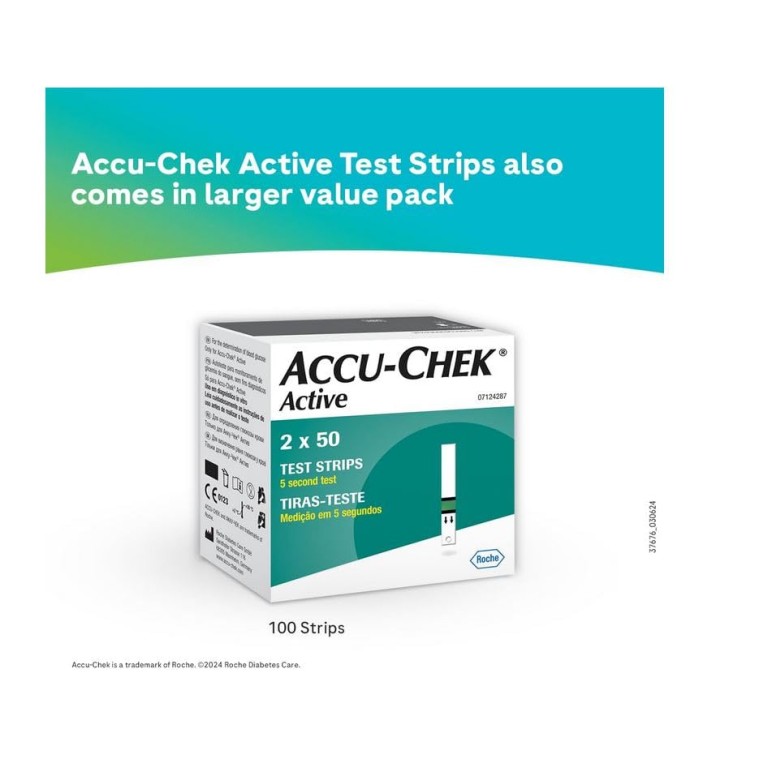 Accu-Chek Active Strips, Pack of 50 (Multicolor) Accu-Chek Active Strips, Pack of 50 (Multicolor)