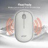 Acer Bubble Wireless Mouse AMR100 | 2.4GHz Silent Click | 1600 DPI | Ergonomic | AA Battery | Win8/10/11 | Compact Lightweight Design | Color: White/Grey
