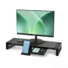 Acer FusionBase Monitor & Laptop Stand | Foldable ABS + Metal Build | USB Fast Charging 1x Type-C & 1x Type A + 3×Data Ports incl. USB 3.0 Black