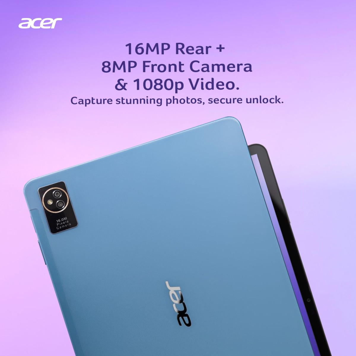 Acer Iconia Tab iM11-12M | 11.45” 60 Hz IPS Display, 450 nits, 8GB RAM + 256GB storage, 16MP Rear + 8MP Front Camera,Fingerprint Reader,Wi-Fi + 4G LTE(Calling), Android 14,BT 5.2, Slim Metal Body,Blue