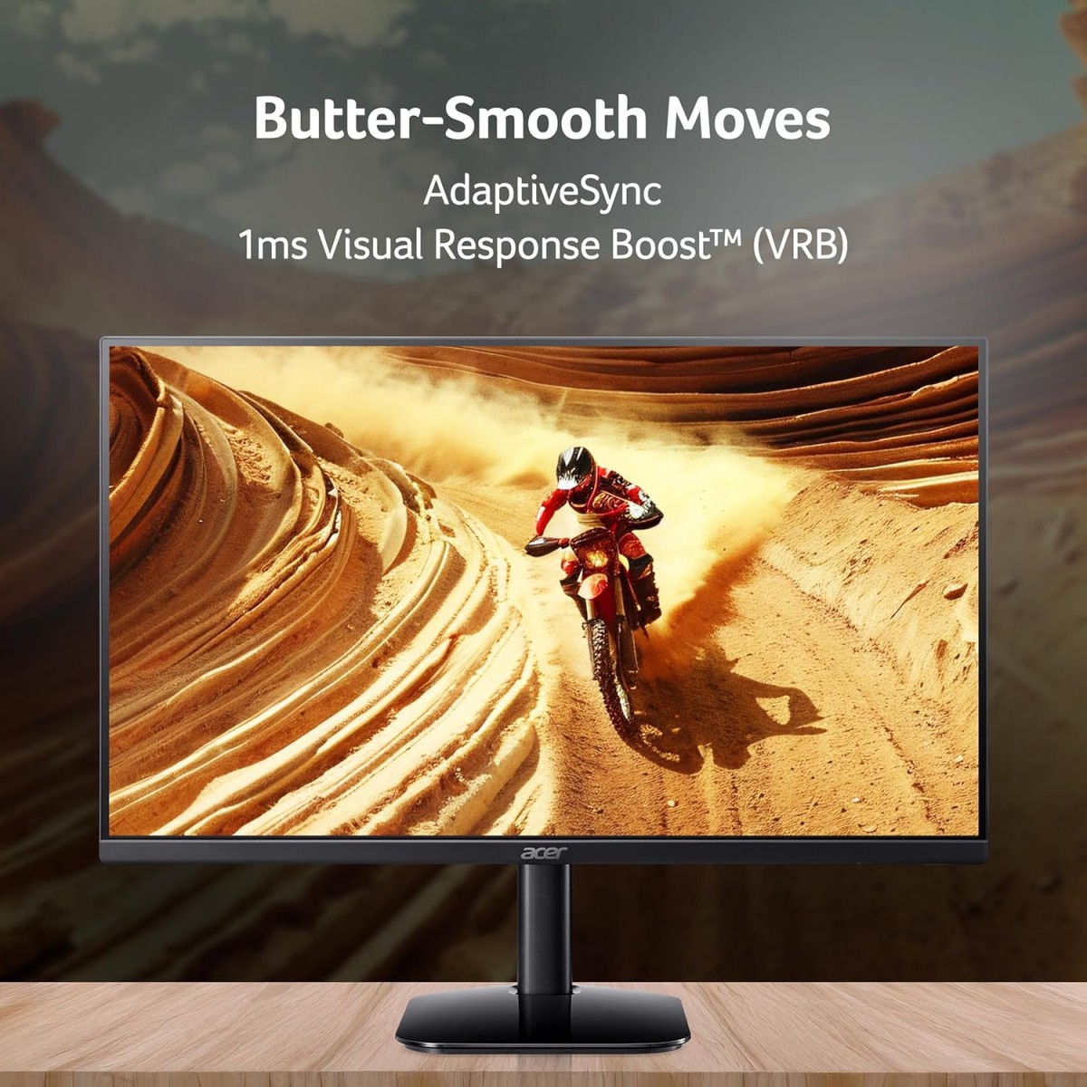 Acer KA270 G 27 Inch IPS Full HD Backlit LED Monitor I 1MS VRB, 120Hz Refresh Rate I Adaptive Sync I Frameless I 99% sRGB I 1 x VGA 1 x HDMI with Inbox HDMI Cable I Vision Care I Stereo Speakers