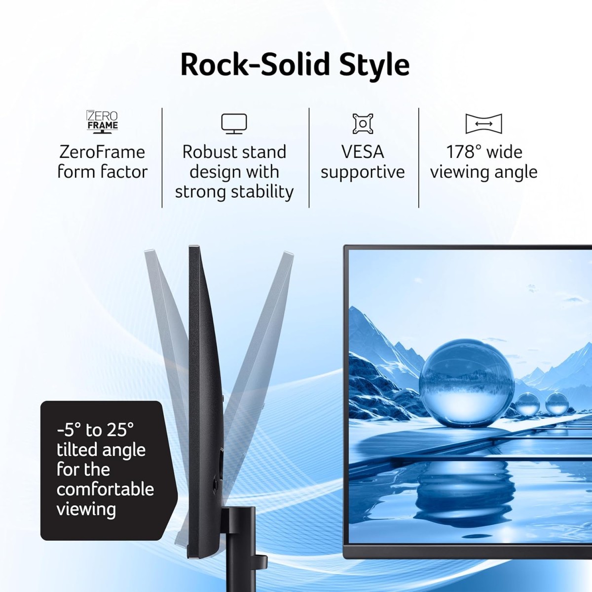 Acer KA270 G 27 Inch IPS Full HD Backlit LED Monitor I 1MS VRB, 120Hz Refresh Rate I Adaptive Sync I Frameless I 99% sRGB I 1 x VGA 1 x HDMI with Inbox HDMI Cable I Vision Care I Stereo Speakers