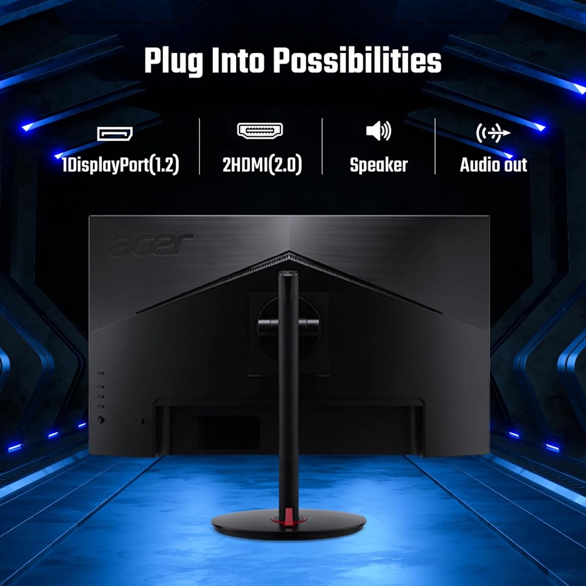 Acer Nitro XV272U V3 27 inch IPS WQHD 2560 x 1440 Pixels Gaming Backlight LED LCD Monitor I Delta E<1, DCI-P3 95% I 180Hz Refresh Rate, 0.5ms Resonse Time I HDR 400 I AMD Free Sync I Eyesafe Certified