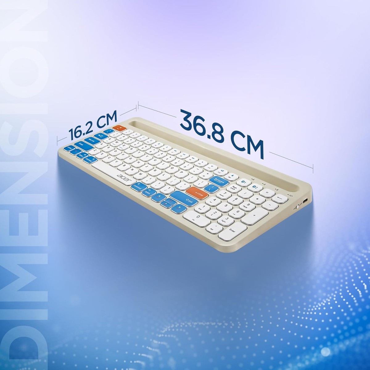 Acer SwiftPRO Multi-Device Bluetooth Wireless Keyboard with Cradle & Numpad | USB-C Rechargeable | 99 Keys, 80H Battery | Compact & Quiet | Compatible with Windows, Mac, Android, Laptop, Tablet, Phone Acer SwiftPRO Multi-Device Bluetooth Wireless Keyboard with Cradle & Numpad | USB-C Rechargeable | 99 Keys, 80H Battery | Compact & Quiet | Compatible with Windows, Mac, Android, Laptop, Tablet, Phone