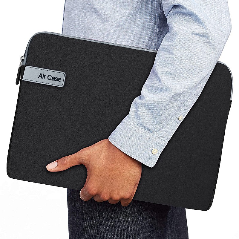 AirCase Laptop Bag Sleeve Case Cover Pouch for 15.6-InchLaptop for Men-Women Neoprene Black