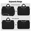 AirCase Messenger Bag with Handle Detachable Shoulder Strap Durable Neoprene Padded Fabric, for Men Women Black